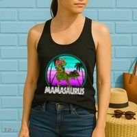 Mamasaurus Rex Mama Dinosaur Retro Dino Women's Tank Top thumb 2