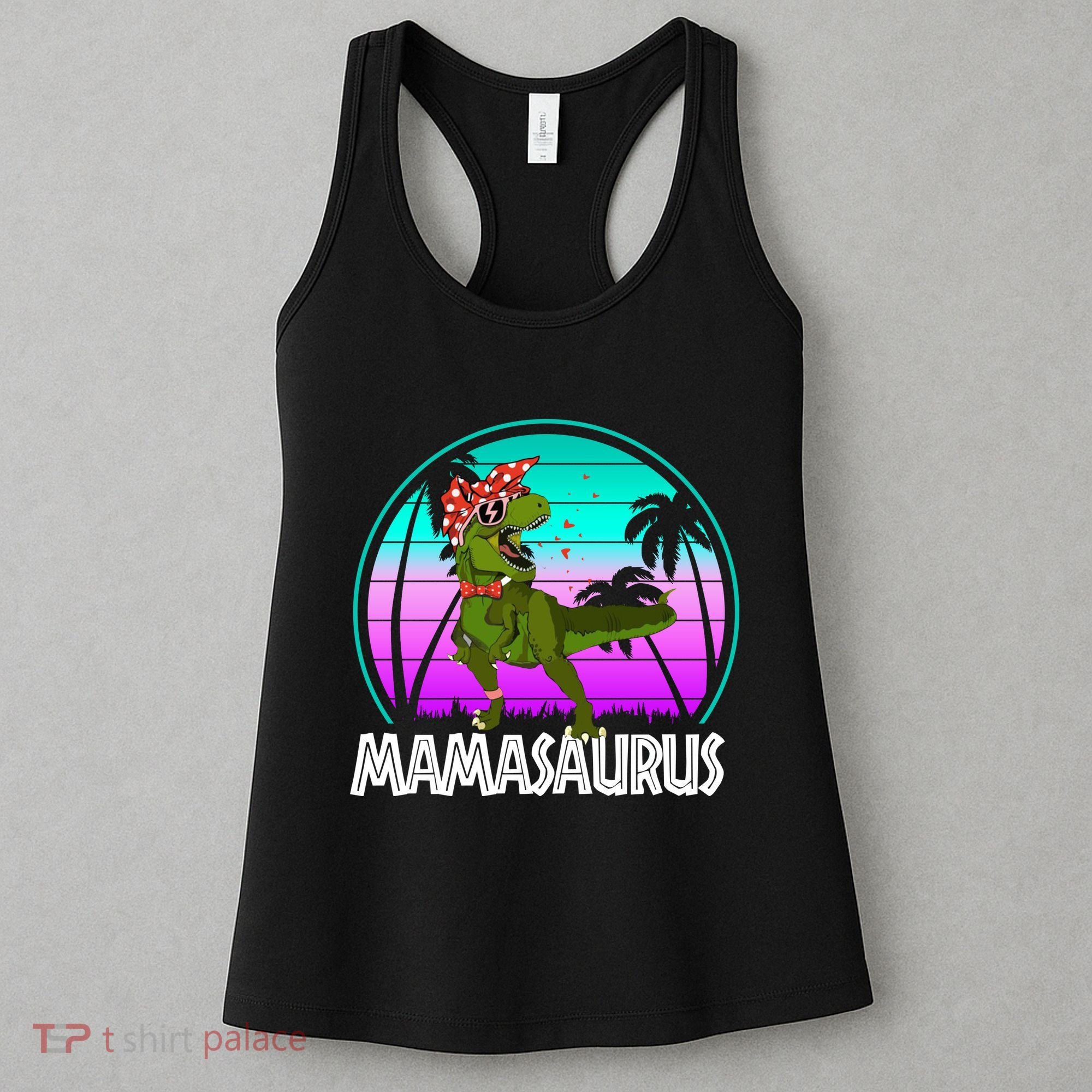 Mamasaurus Rex Mama Dinosaur Retro Dino Women's Tank Top