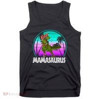 Mamasaurus Rex Mama Dinosaur Retro Dino Tank Top thumb 0