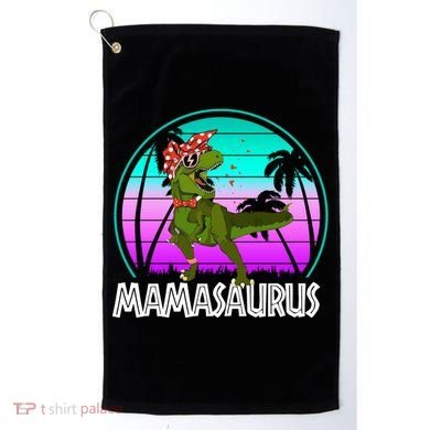 Mamasaurus Rex Mama Dinosaur Retro Dino Golf Towel