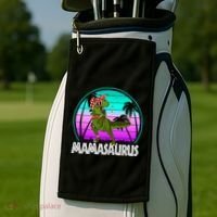 Mamasaurus Rex Mama Dinosaur Retro Dino Golf Towel thumb 2
