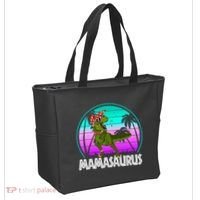 Mamasaurus Rex Mama Dinosaur Retro Dino Tote Bag thumb 2