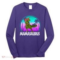 Mamasaurus Rex Mama Dinosaur Retro Dino Long Sleeve Shirt thumb 0