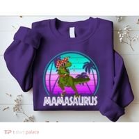 Mamasaurus Rex Mama Dinosaur Retro Dino Sweatshirt thumb 2