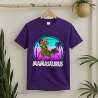 Mamasaurus Rex Mama Dinosaur Retro Dino T-Shirt thumb 2