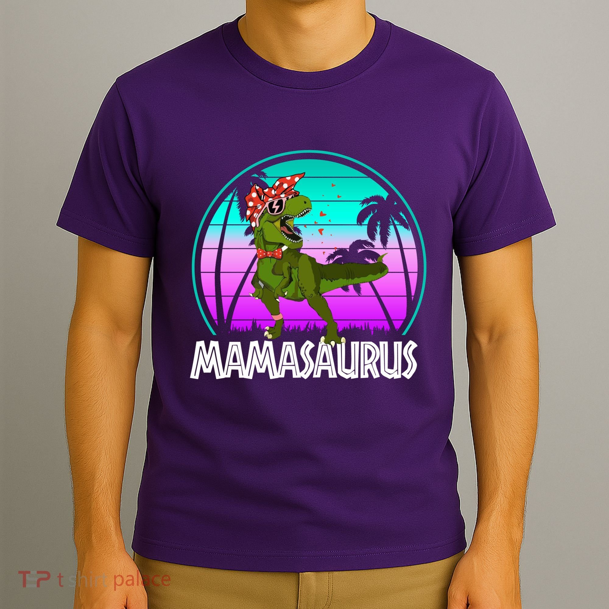 Mamasaurus Rex Mama Dinosaur Retro Dino T-Shirt