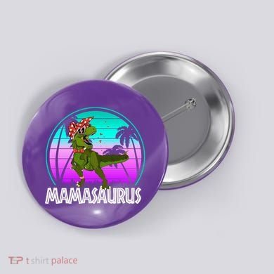 Mamasaurus Rex Mama Dinosaur Retro Dino Button