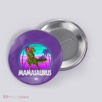 Mamasaurus Rex Mama Dinosaur Retro Dino Button thumb 0
