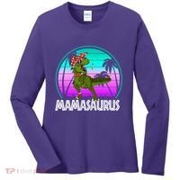 Mamasaurus Rex Mama Dinosaur Retro Dino Women's Long Sleeve Shirt thumb 0