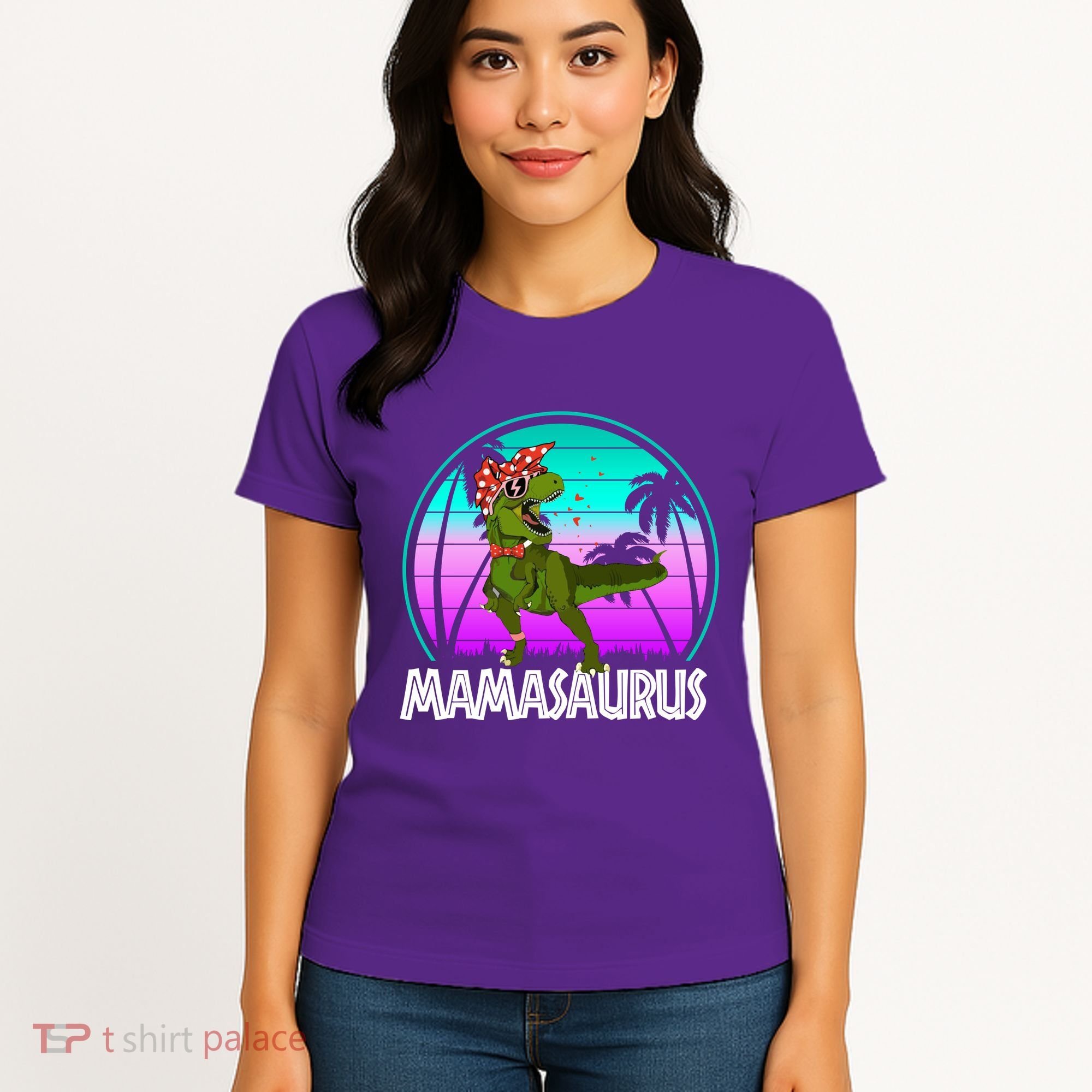 Mamasaurus Rex Mama Dinosaur Retro Dino Women's T-Shirt