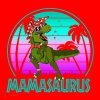 Mamasaurus Rex Mama Dinosaur Retro Dino Santa Hat thumb 1