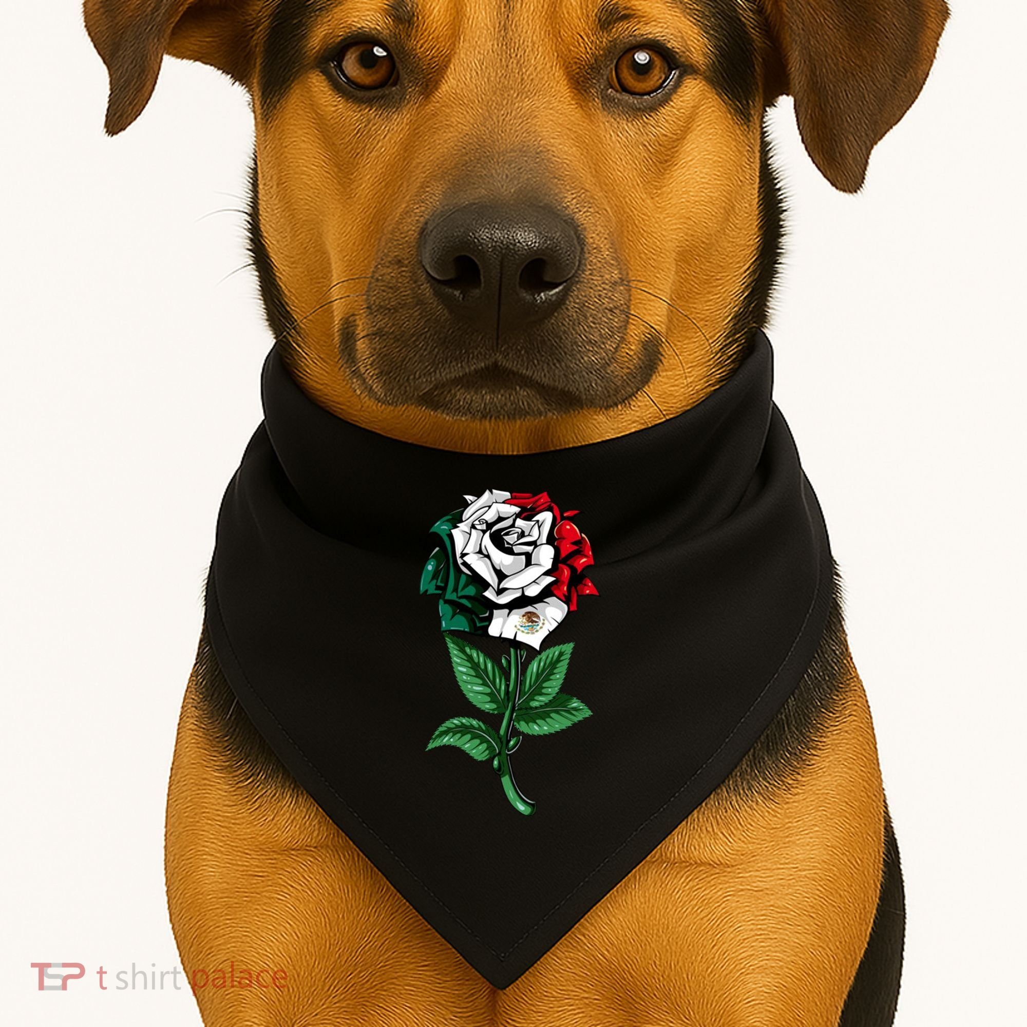 Mexican Rose Mexico Pride USA-Made Doggie Bandana