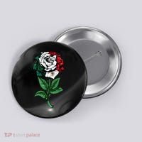 Mexican Rose Mexico Pride Button thumb 0