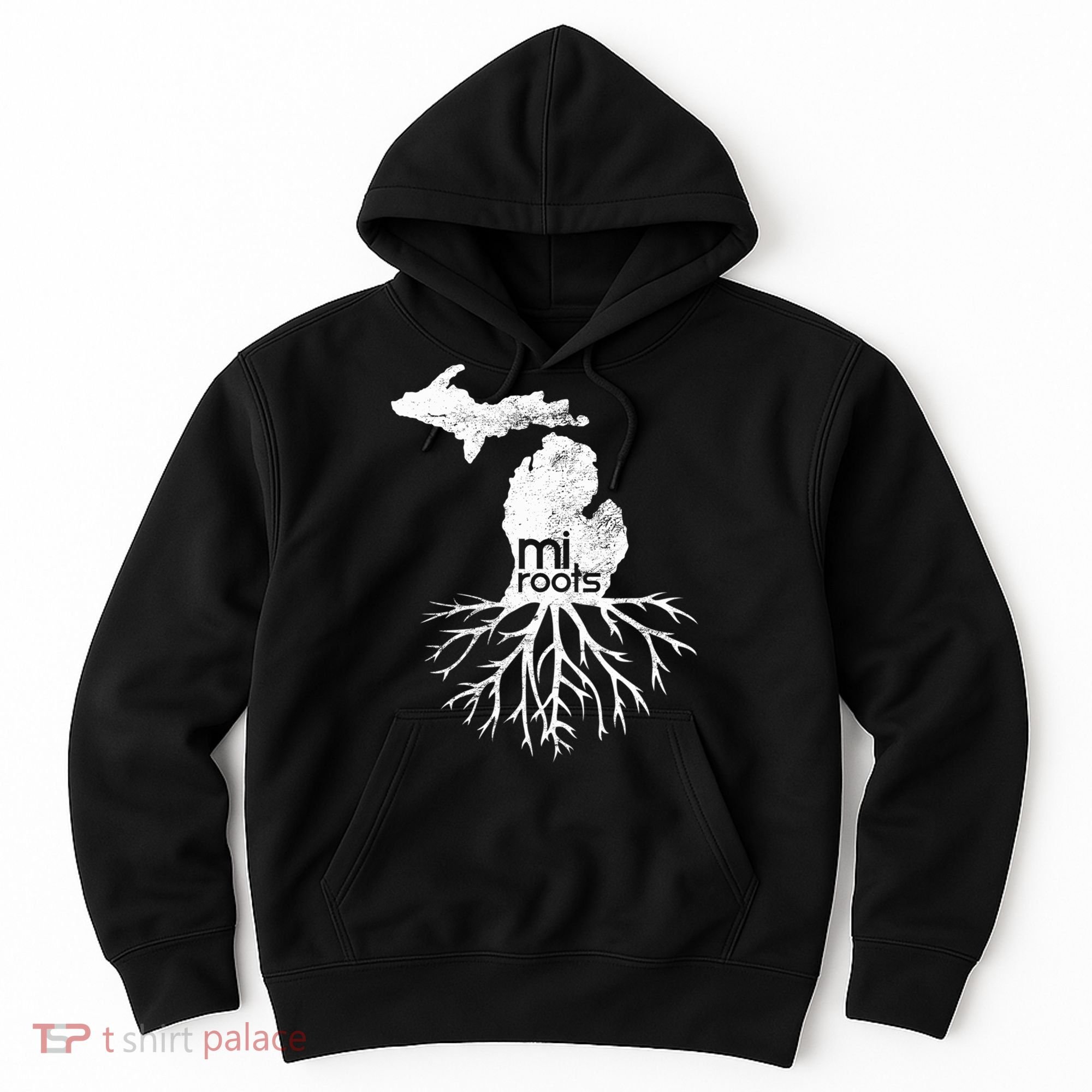 Mi Roots Michigan Map Native Michigander Gift Home State Gift Hoodie