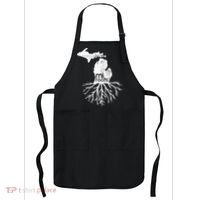 Mi Roots Michigan Map Native Michigander Gift Home State Gift Apron thumb 0