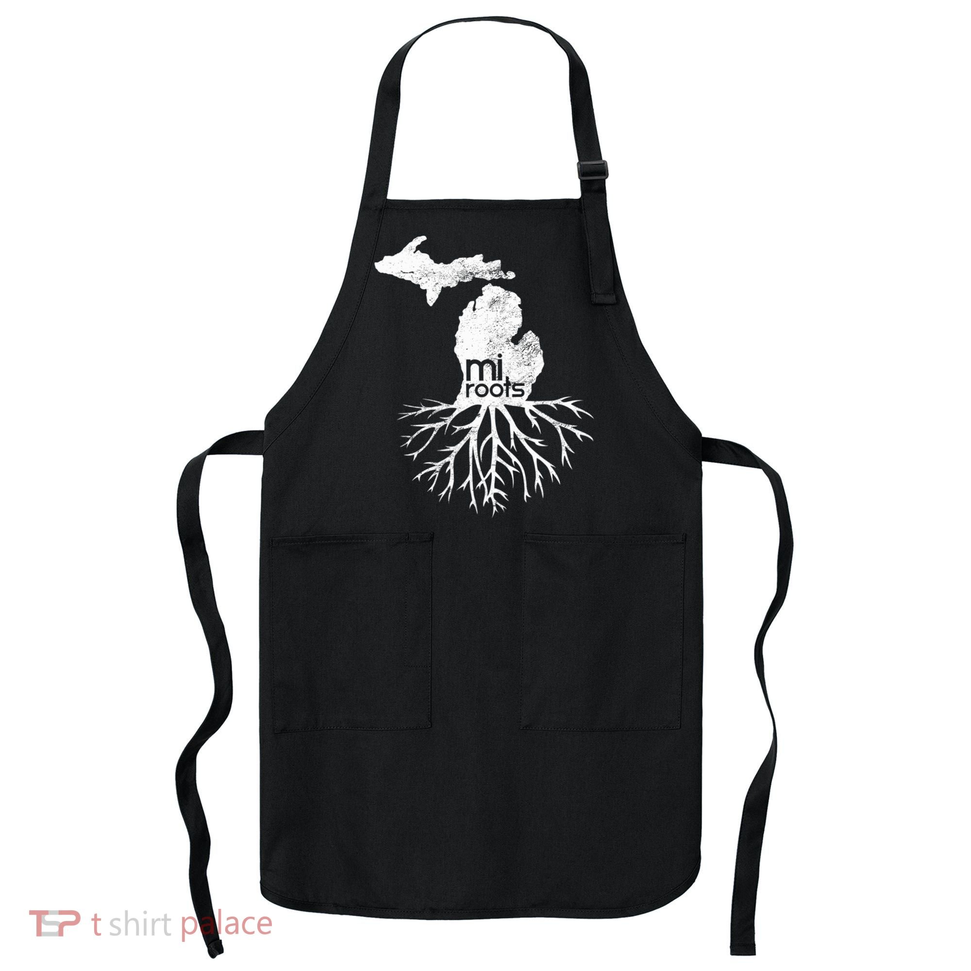 Mi Roots Michigan Map Native Michigander Gift Home State Gift Apron