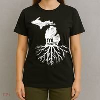 Mi Roots Michigan Map Native Michigander Gift Home State Gift T-Shirt thumb 4