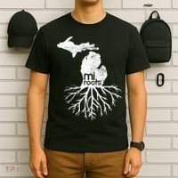 Mi Roots Michigan Map Native Michigander Gift Home State Gift T-Shirt thumb 6
