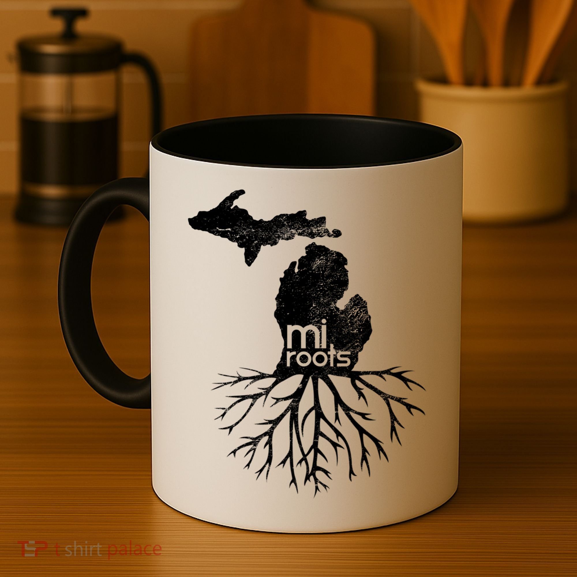 Mi Roots Michigan Map Native Michigander Gift Home State Gift Coffee Mug