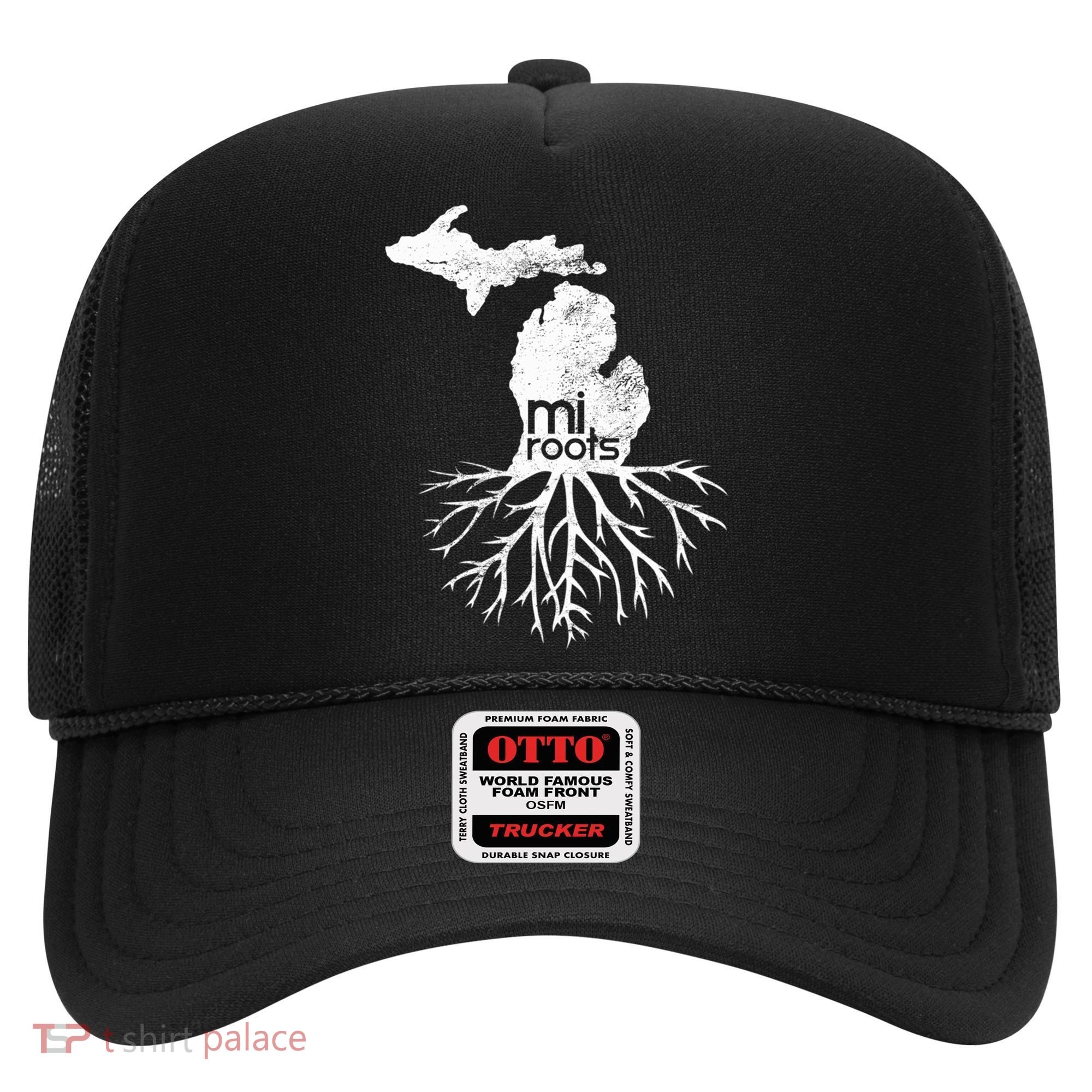 Mi Roots Michigan Map Native Michigander Gift Home State Gift Hat