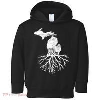 Mi Roots Michigan Map Native Michigander Gift Home State Gift Toddler Hoodie thumb 0