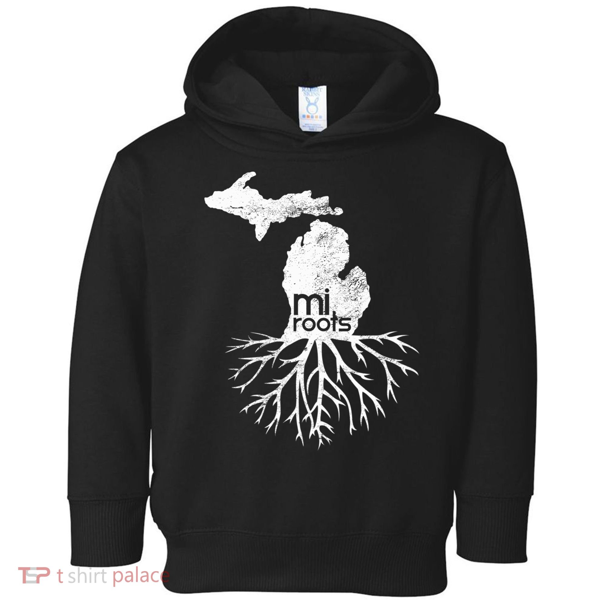 Mi Roots Michigan Map Native Michigander Gift Home State Gift Toddler Hoodie