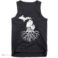 Mi Roots Michigan Map Native Michigander Gift Home State Gift Tank Top thumb 0