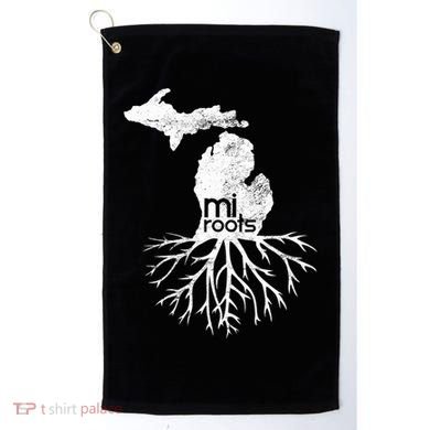 Mi Roots Michigan Map Native Michigander Gift Home State Gift Golf Towel