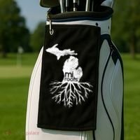 Mi Roots Michigan Map Native Michigander Gift Home State Gift Golf Towel thumb 2