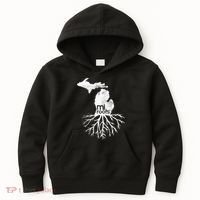 Mi Roots Michigan Map Native Michigander Gift Home State Gift Kids Hoodie thumb 0