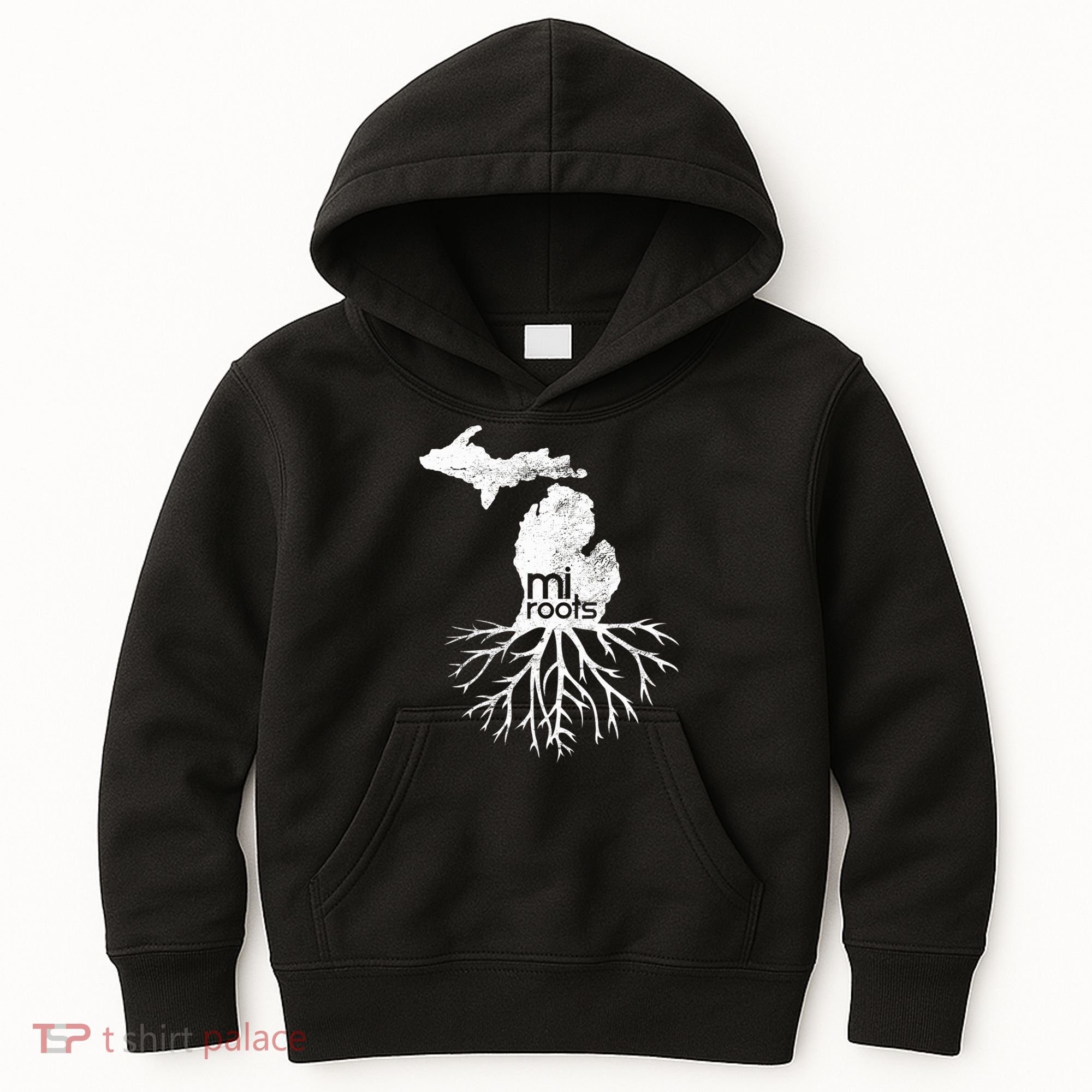 Mi Roots Michigan Map Native Michigander Gift Home State Gift Kids Hoodie