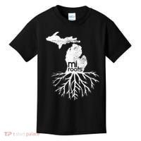 Mi Roots Michigan Map Native Michigander Gift Home State Gift Kids T-Shirt thumb 0