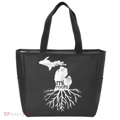 Mi Roots Michigan Map Native Michigander Gift Home State Gift Tote Bag