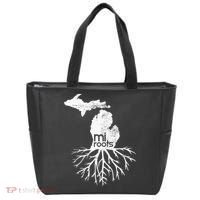 Mi Roots Michigan Map Native Michigander Gift Home State Gift Tote Bag thumb 0