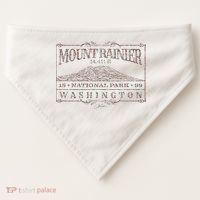 Mount Rainier National Park USA-Made Doggie Bandana thumb 0