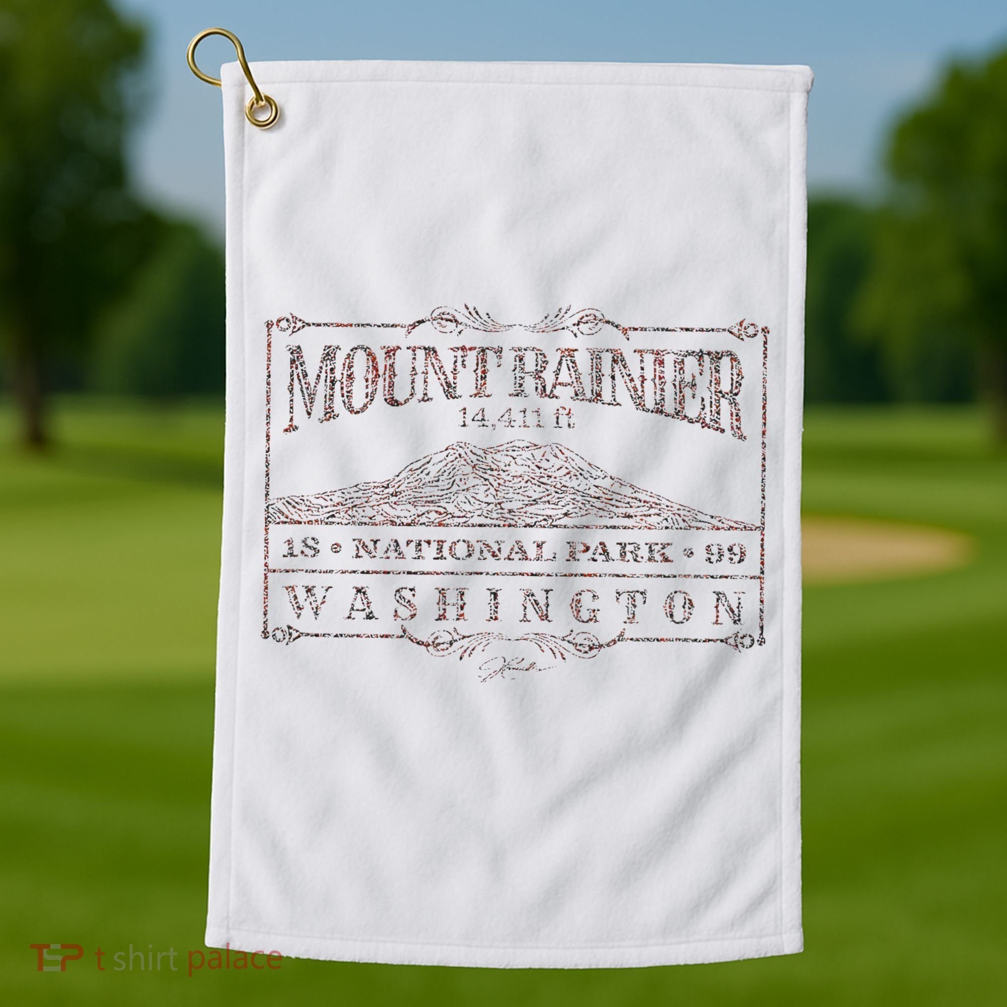 Mount Rainier National Park Golf Towel