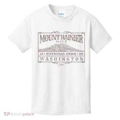 Mount Rainier National Park Kids T-Shirt