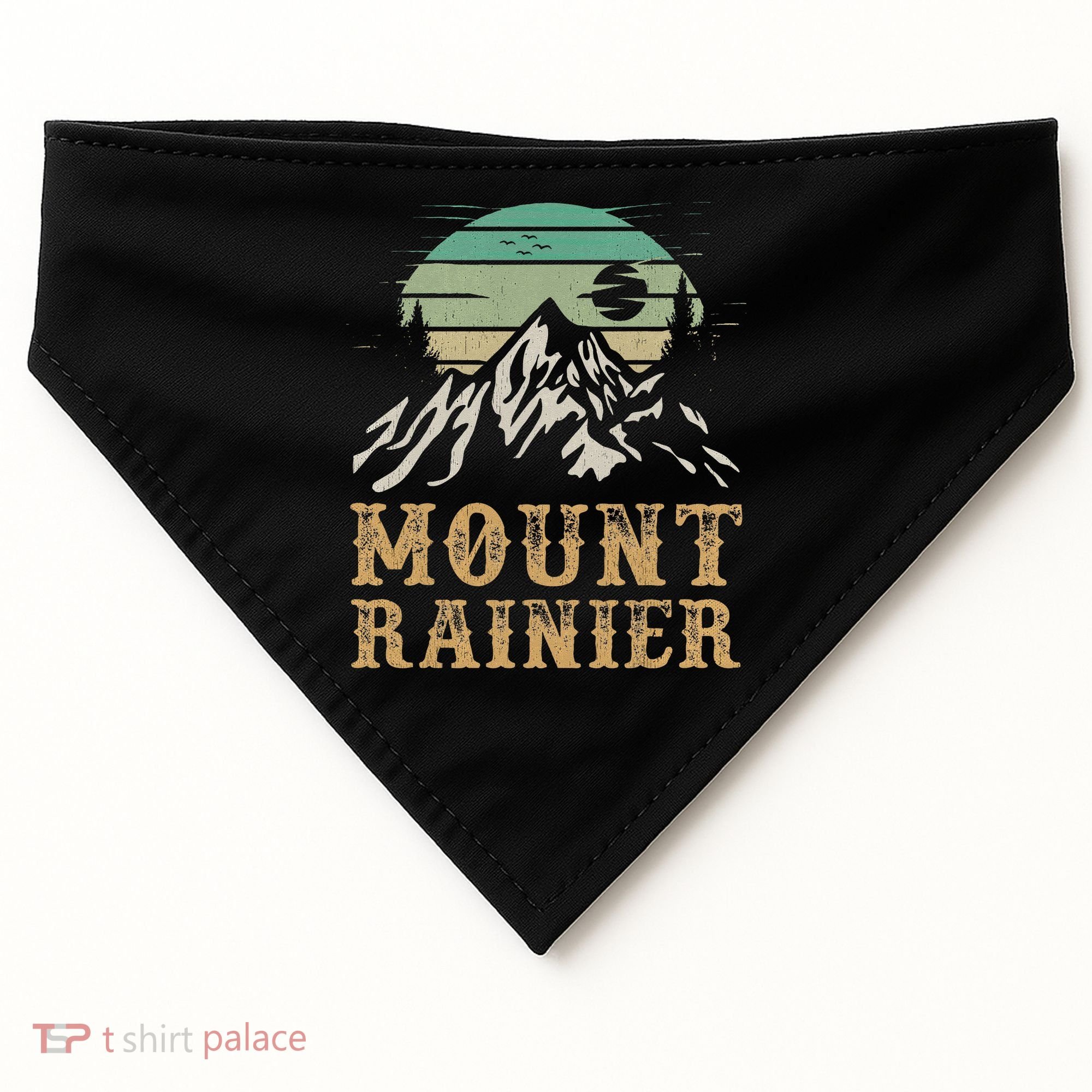Mount Rainier National Park Merchandise Hiking Mt Rainier USA-Made Doggie Bandana