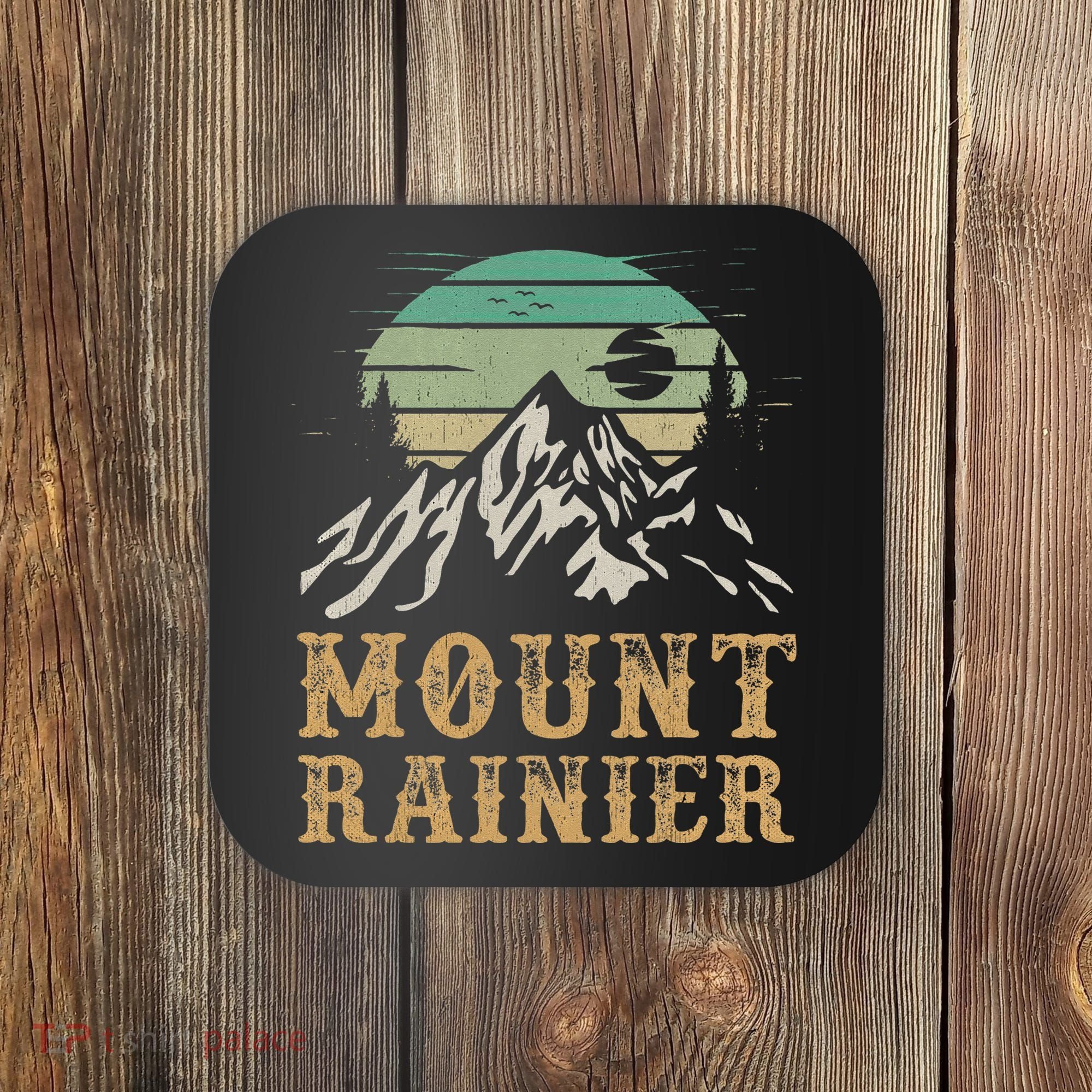 Mount Rainier National Park Merchandise Hiking Mt Rainier Coaster