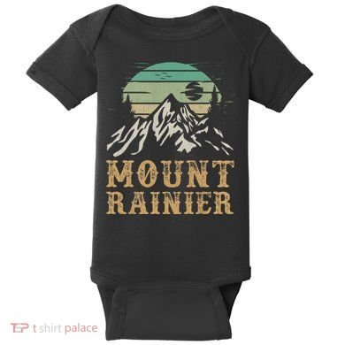 Mount Rainier National Park Merchandise Hiking Mt Rainier Baby Bodysuit