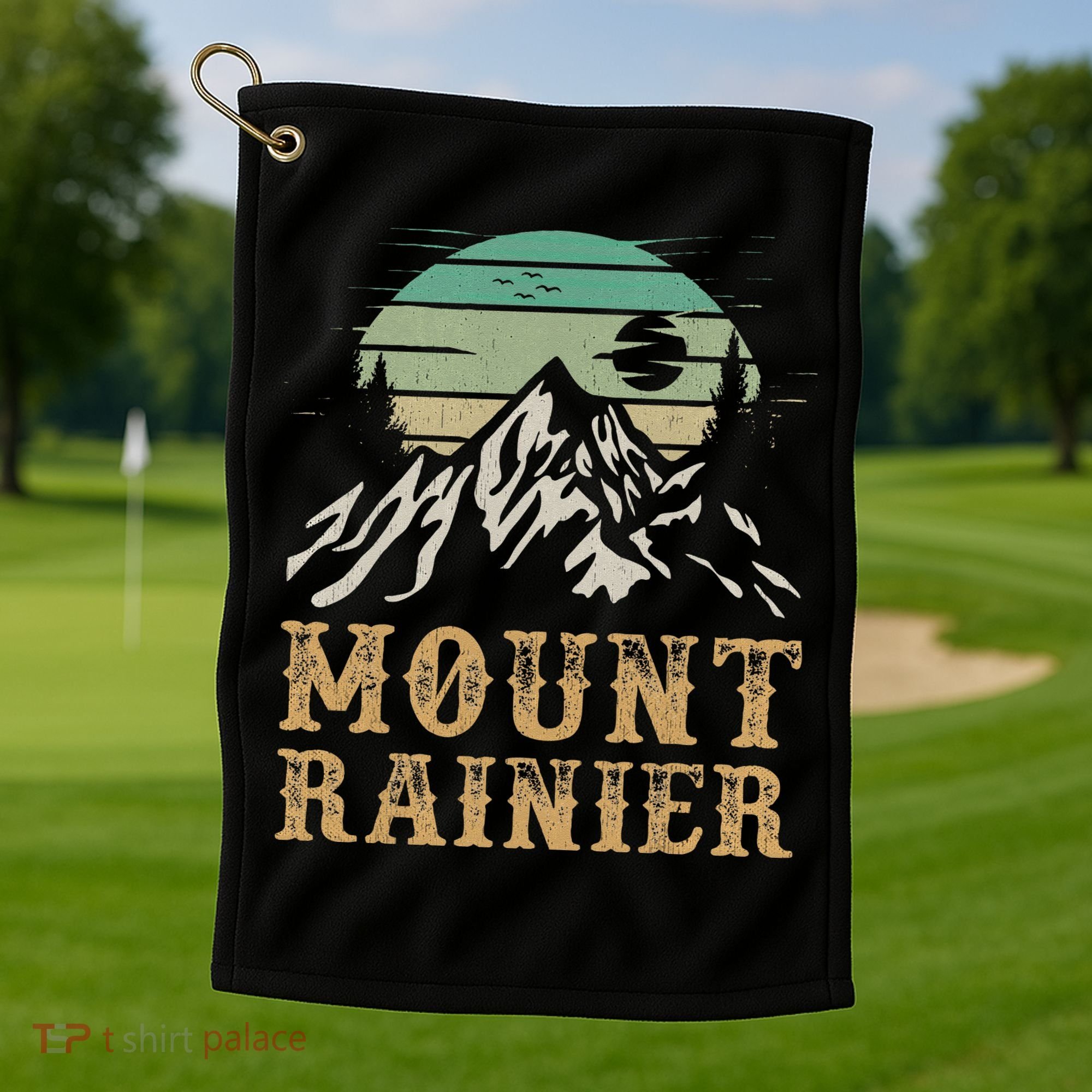 Mount Rainier National Park Merchandise Hiking Mt Rainier Golf Towel