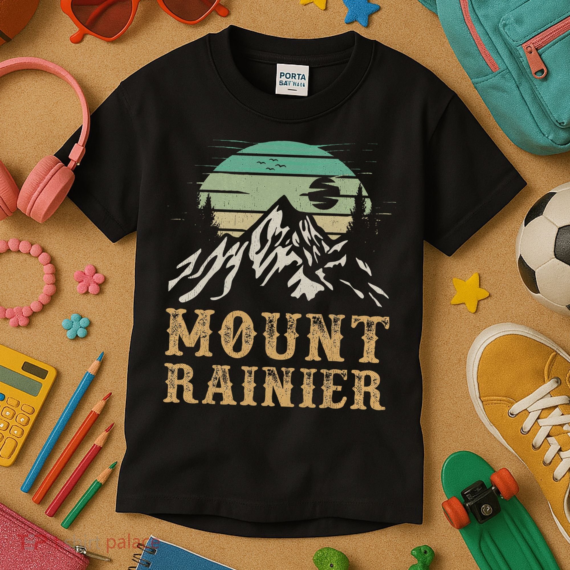 Mount Rainier National Park Merchandise Hiking Mt Rainier Kids T-Shirt