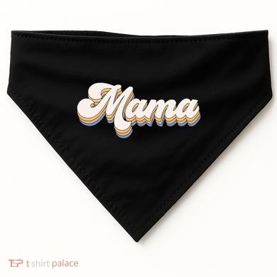 Mama Retro New Mom Funny Gift USA-Made Doggie Bandana