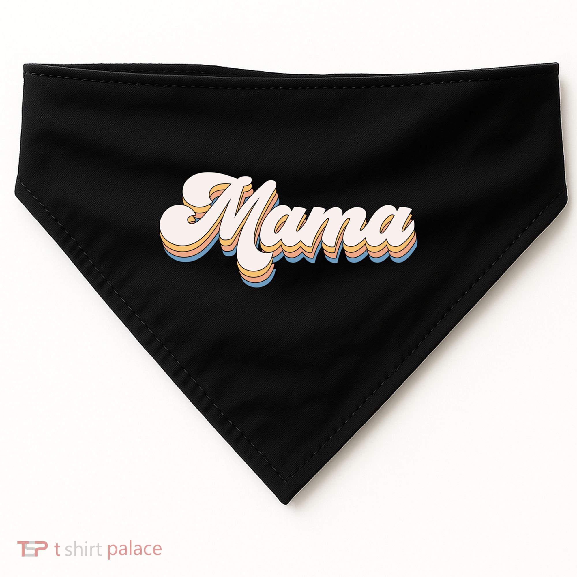 Mama Retro New Mom Funny Gift USA-Made Doggie Bandana