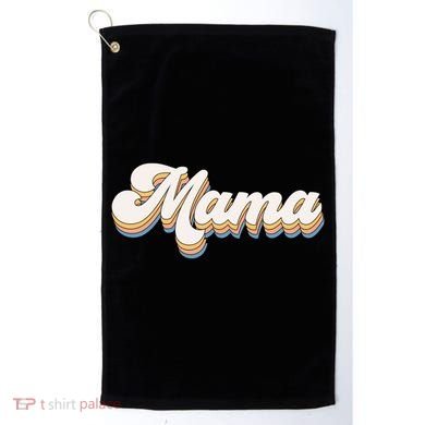 Mama Retro New Mom Funny Gift Golf Towel