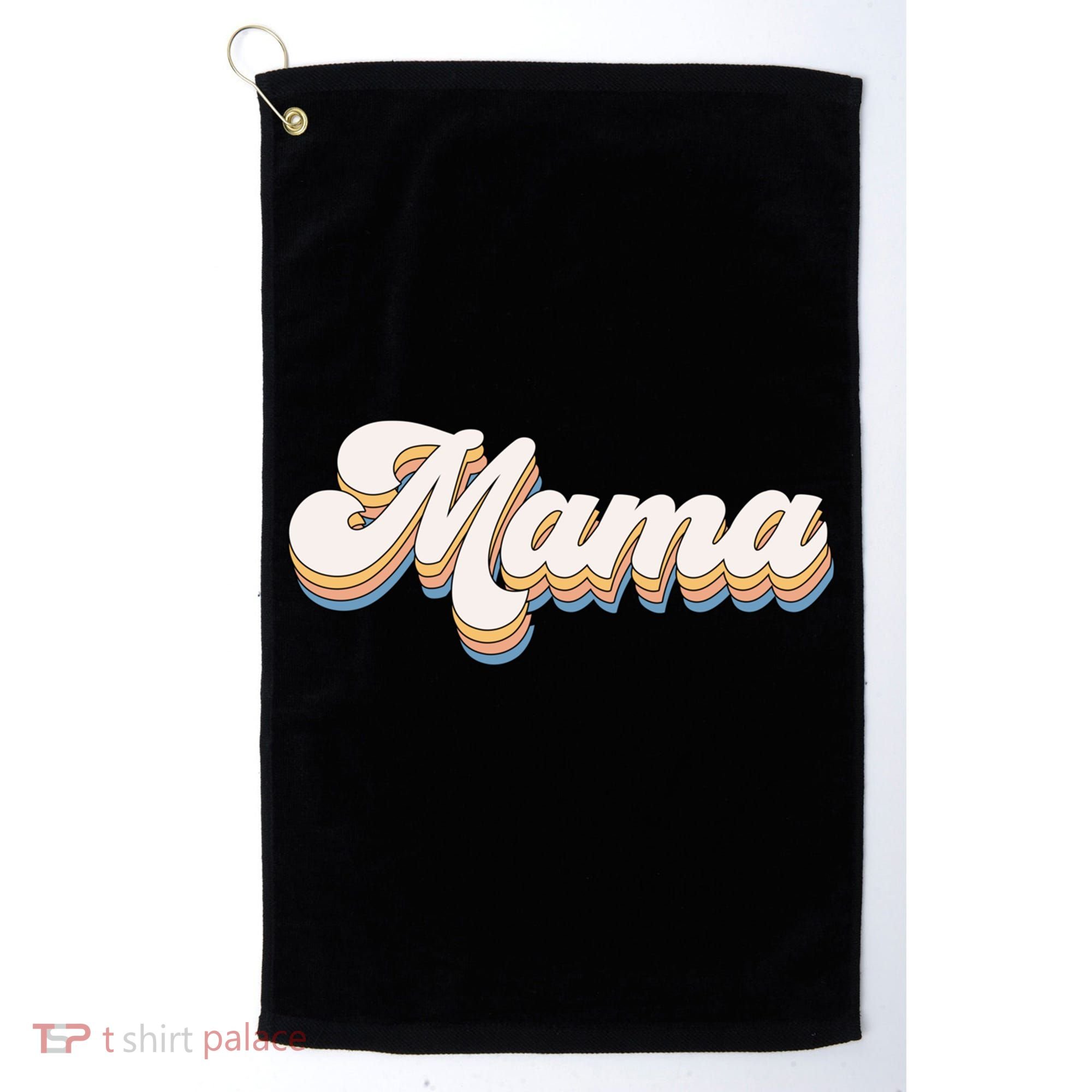 Mama Retro New Mom Funny Gift Golf Towel