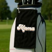 Mama Retro New Mom Funny Gift Golf Towel thumb 2
