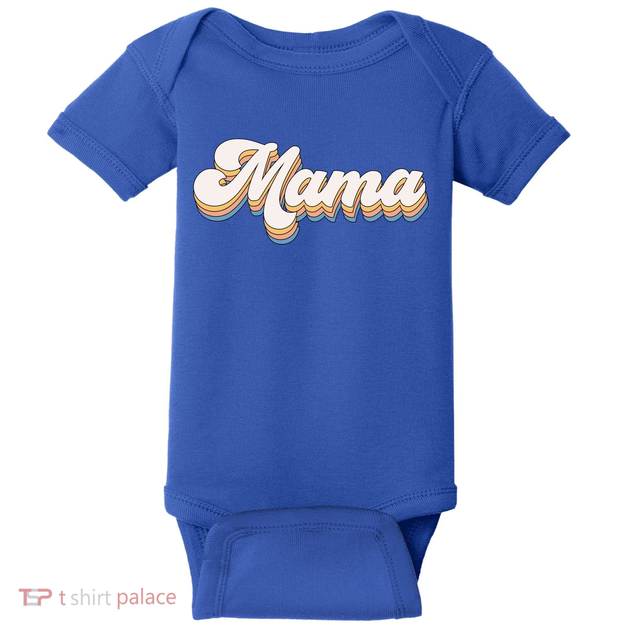 Mama Retro New Mom Funny Gift Baby Bodysuit