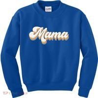 Mama Retro New Mom Funny Gift Kids Sweatshirt thumb 0