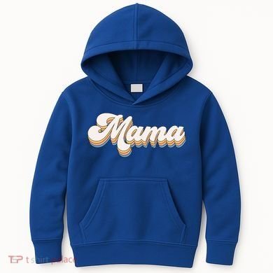 Mama Retro New Mom Funny Gift Kids Hoodie